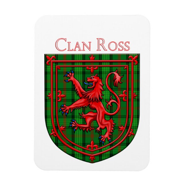 Ímã Ross Tartan Scottish Xadrez Lion Rampant (Vertical)