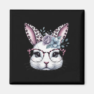 Imã Rosto de Coelho Bonito Bunny Gles Garotas Feliz Di
