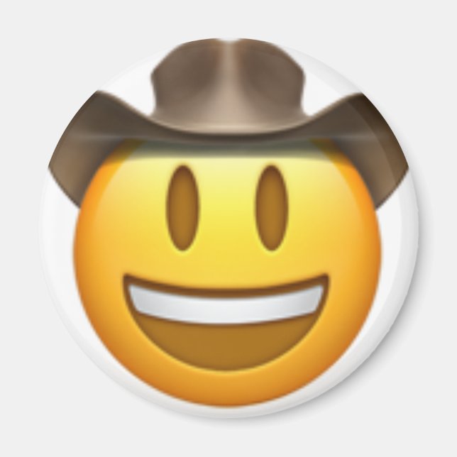 Imã Rosto de Cowboy emoji (Frente)
