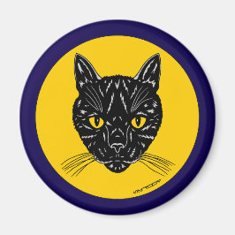 Imã Rosto de Gato Preto