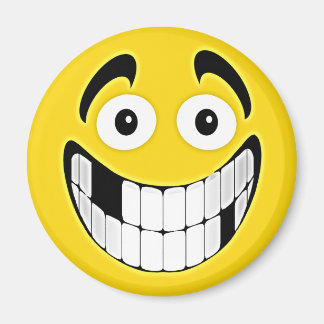 Imã Rosto de Grãos Amarelo sem Dentes