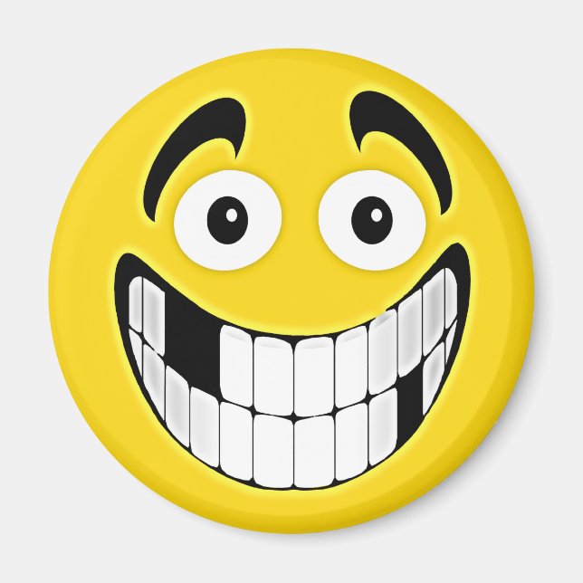 Imã Rosto de Grãos Amarelo sem Dentes (Frente)
