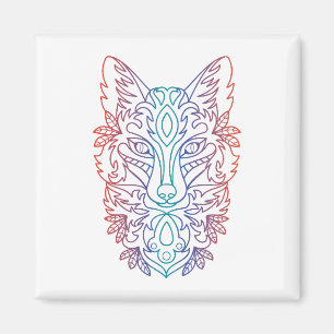 Imã Rosto de lobo artístico