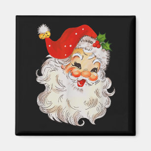 Imã Rosto de Papai Noel Alegre Retro Vintage St. Nick