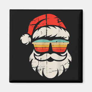 Imã Rosto de Papai Noel Óculos de Sol Retrô Natal