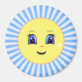 Imã Rosto de Sol Fofo Moderno