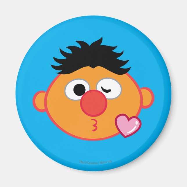 Imã Rosto do Ernie Enviando um Beijo (Frente)
