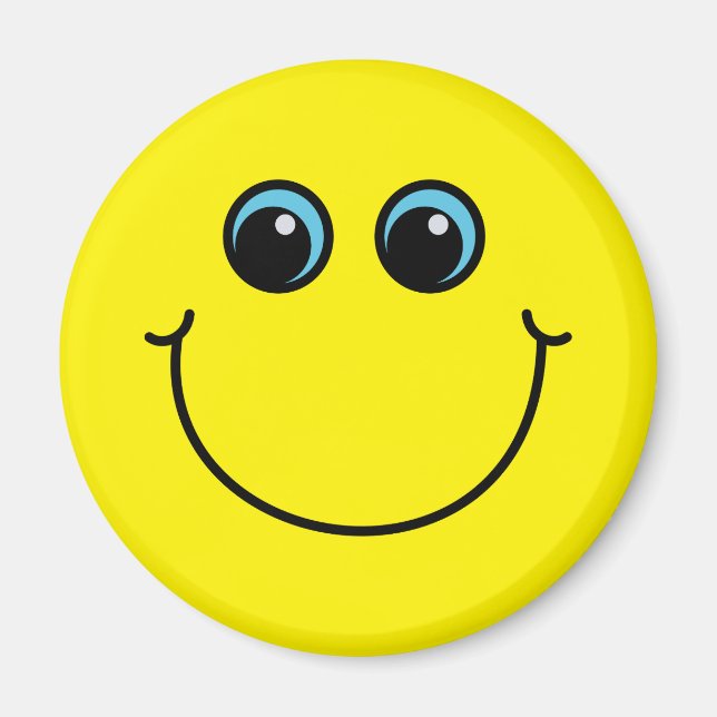 Imã Rosto Emoji Amarelo Sorrindo (Frente)