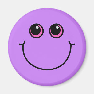 Imã Rosto Emoji Roxo Sorrindo