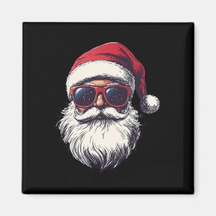Imã Rosto Legal do Papai Noel Óculos Retrô de Natal pa