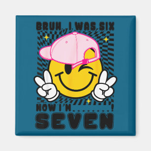 Imã Rosto sorridente 7º aniversário era 6 7 xadrez bru