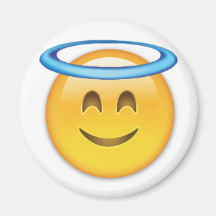 Imã Rosto Sorridente Com Halo Emoji