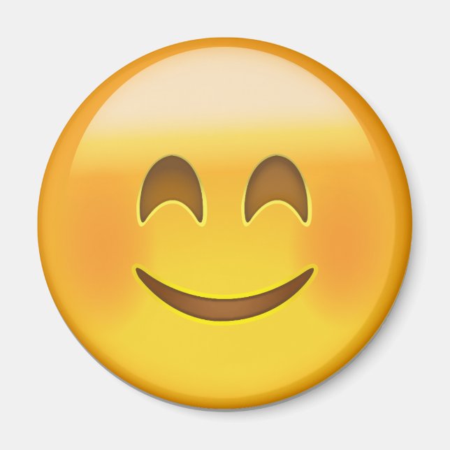 Imã Rosto Sorridente Com Olhos Emoji Sorridentes (Frente)