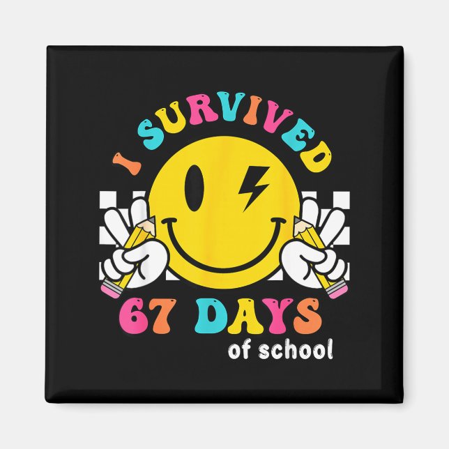 Imã Rosto Sorridente Sobrevivi 67 Dias De Escola  (Frente)