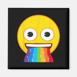 Imã Rosto Sorriso Amarelo Boca Arco-íris Emoji Oficial