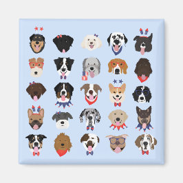 Imã Rostos De Cachorro Do Quarto De Julho