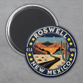 Imã Roswell New Mexico Nostalgic UFO Backdrop