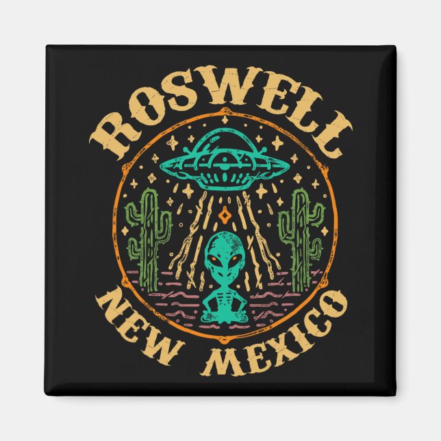 Imã Roswell Nm 1947 - Funny Roswell Aviation New Mexic (Frente)