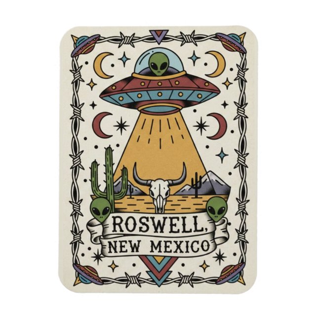 Ímã Roswell Novo México Alienígena (Vertical)