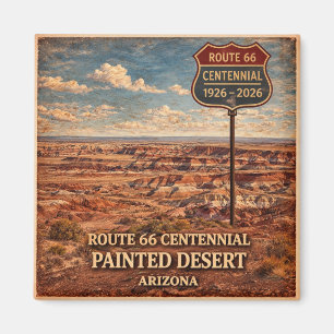 Imã Rota 66 Centenário Ícone Deserto Pintado
