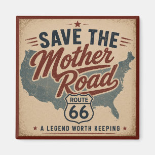 Imã Rota 66 Mapa Vintage EUA Estrada Mãe Americana