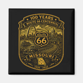 Imã Rota 66 Missouri Centenário 100 Anos Ouro