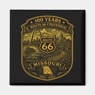 Imã Rota 66 Missouri Centenário 100 Anos Ouro