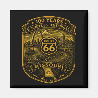 Imã Rota 66 Missouri Centenário 100 Anos Ouro