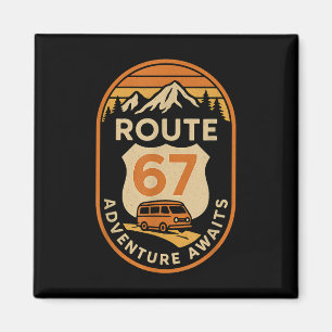 Imã Rota 67 Aventura Espera Desenho de Viagem Meme Div