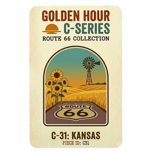 Ímã Rota da Hora Dourada 66 C-Series | Kansas (Vertical)