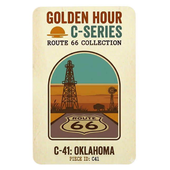 Ímã Rota da Hora Dourada 66 C-Series | Oklahoma (Vertical)