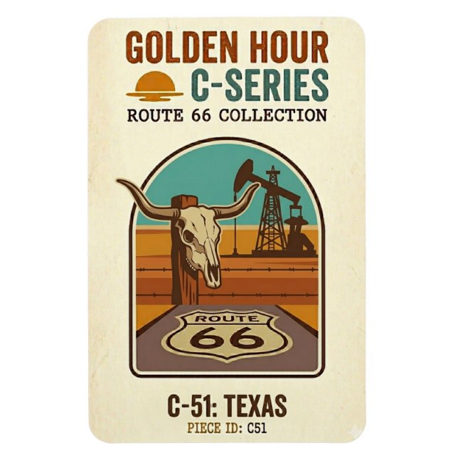 Ímã Rota da Hora Dourada 66 C-Series | Texas (Vertical)