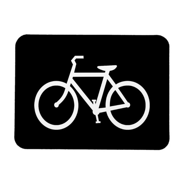 Ímã Rota de Bicicleta Branca (Horizontal)