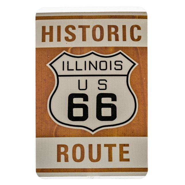 Ímã Rota Histórica 66 em Illinois Magnet (Vertical)