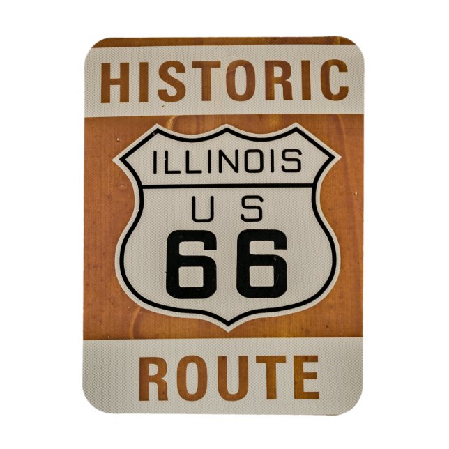 Ímã Rota Histórica 66 em Illinois Magnet (Vertical)