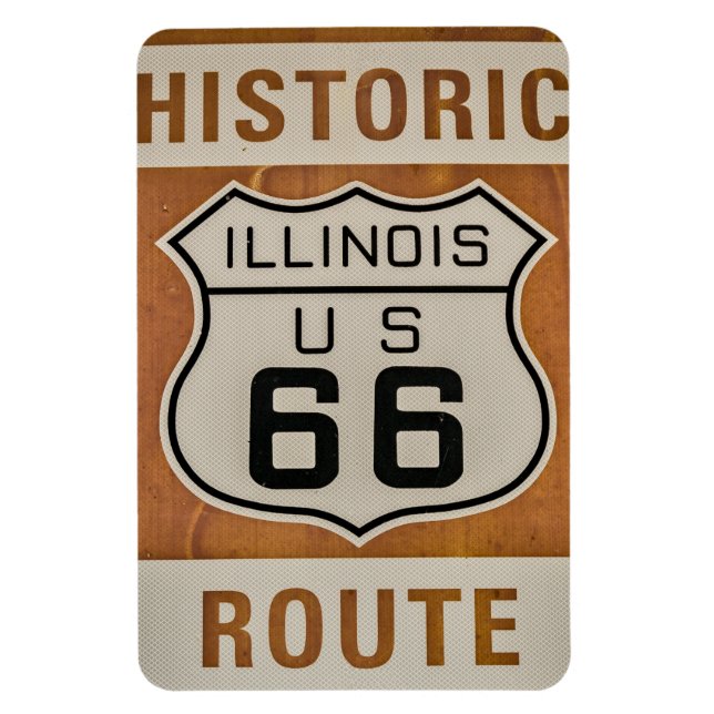 Ímã Rota Histórica 66 em Illinois Magnet (Vertical)