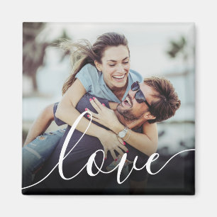 Imã Roteiro de Amor de Foto Personalizada Moderna