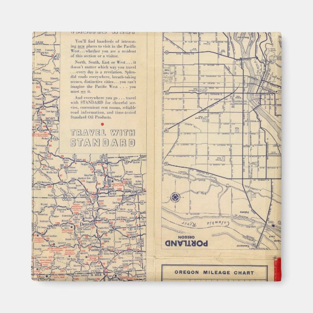 Imã Roteiro do Oregon (Frente)