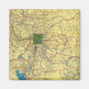 Imã Roteiro Idaho, Mont, mapa Wyo