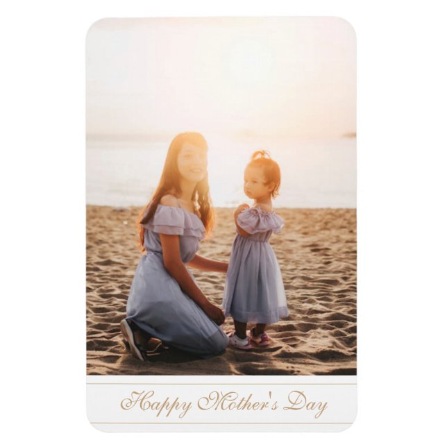 Ímã Roteiro personalizado de foto Feliz Dia das Mães (Vertical)