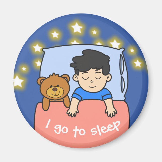 Imã Rotina Diária para Crianças - Menino (Frente)