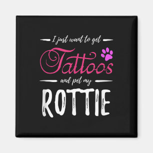 Imã Rottie Dog Lover Tatto Engraçado Rottweiler Cachor
