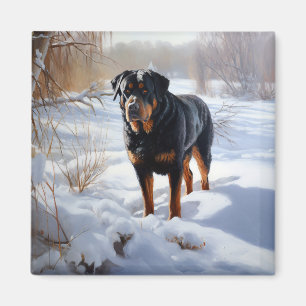 Imã Rottweiler Deixe Nevar Natal