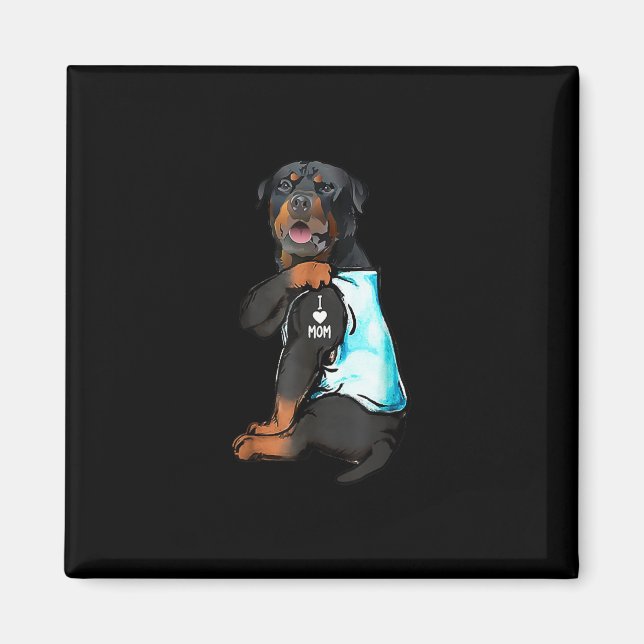 Imã Rottweiler Eu Amo A Mãe Tatuagem (Frente)