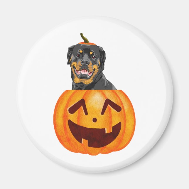 Imã Rottweiler Halloween (Frente)