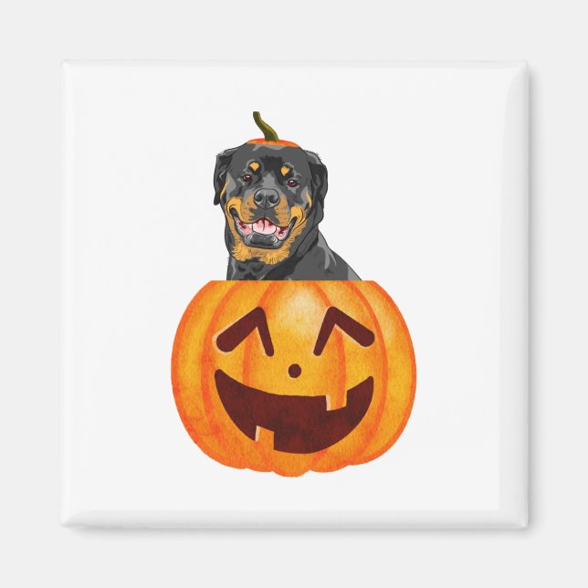 Imã Rottweiler Halloween (Frente)