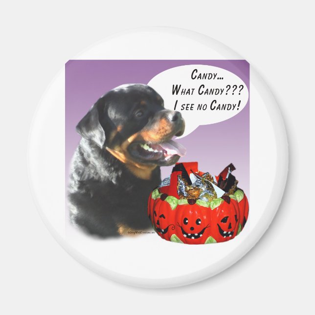 Imã Rottweiler Halloween Candy (Frente)