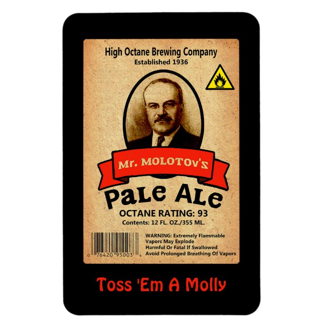 Ímã Rótulo de Ale Pale do Sr. Molotov (Vertical)