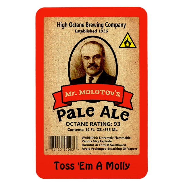 Ímã Rótulo de Ale Pale do Sr. Molotov (Vertical)