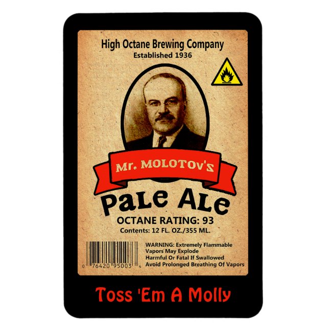 Ímã Rótulo de Ale Pale do Sr. Molotov (Vertical)
